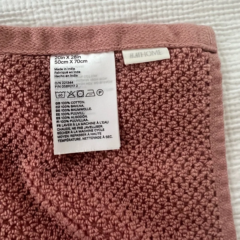 H&M Pink & Green Hand Towels 4ct
